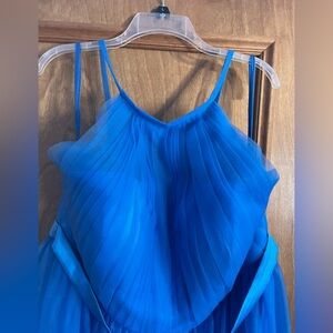 Elegant Blue Pleated Dress- Never worn